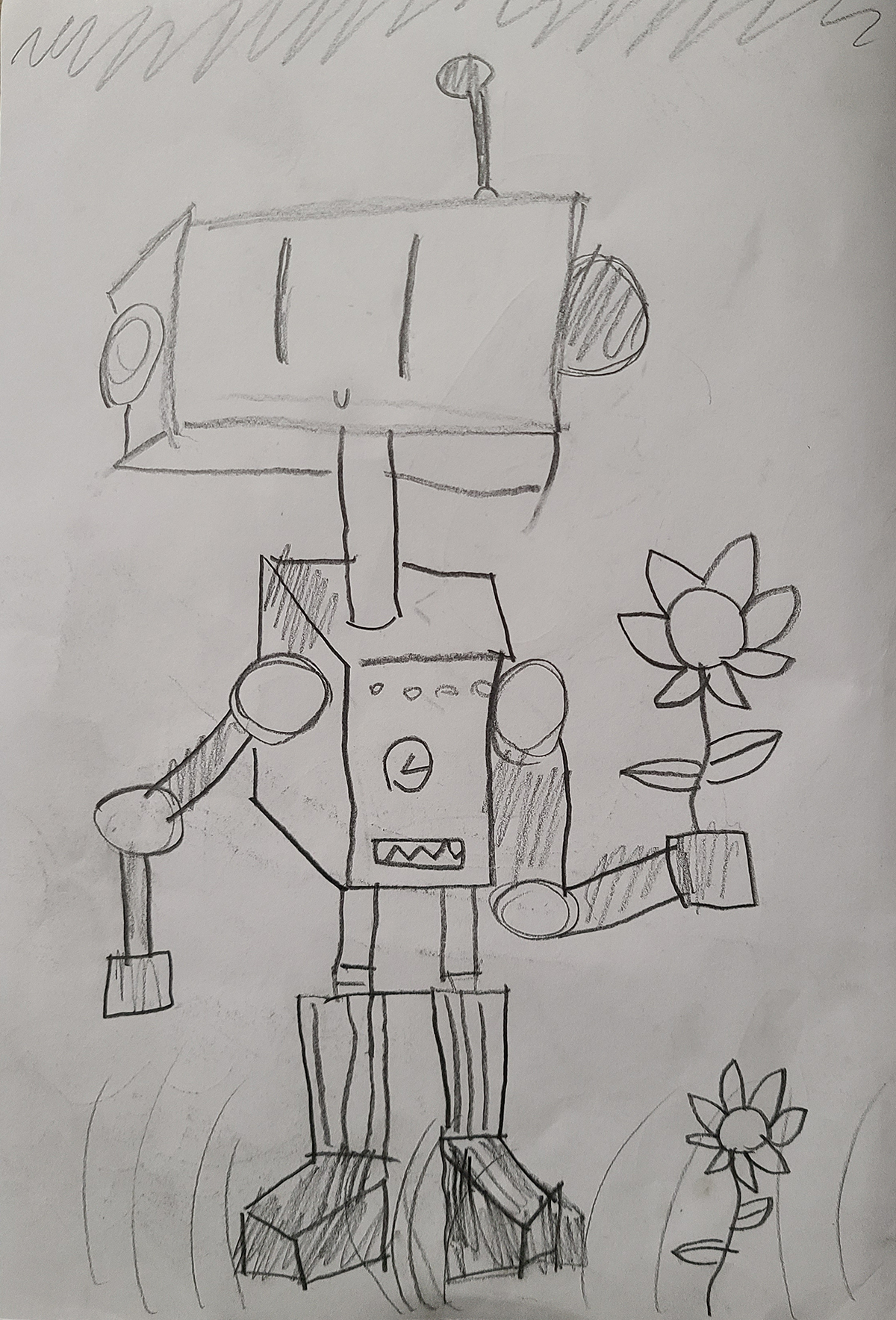 Flower robot sketch