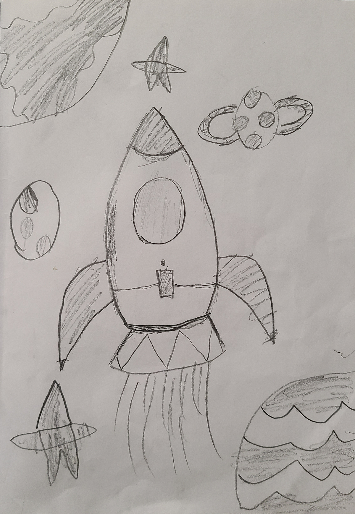 Rocket ship sketch